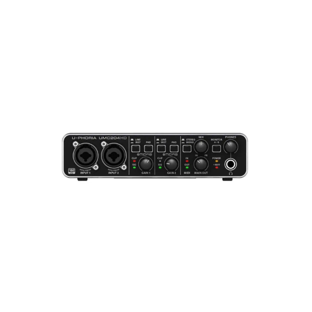 Audio Interface - การ์ดเสียงภายนอกสำหรับบันทึกเสียง 2x4, 24-บิต/192 kHz อินเทอร์เฟซ USB