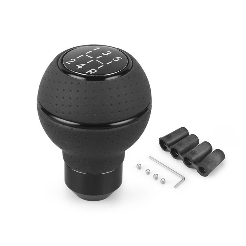 Knob Aluminum - หัวเกียร์รถยนต์แบบ 5 สปีด วัสดุหนังและอะลูมิเนียม สำหรับ M8
