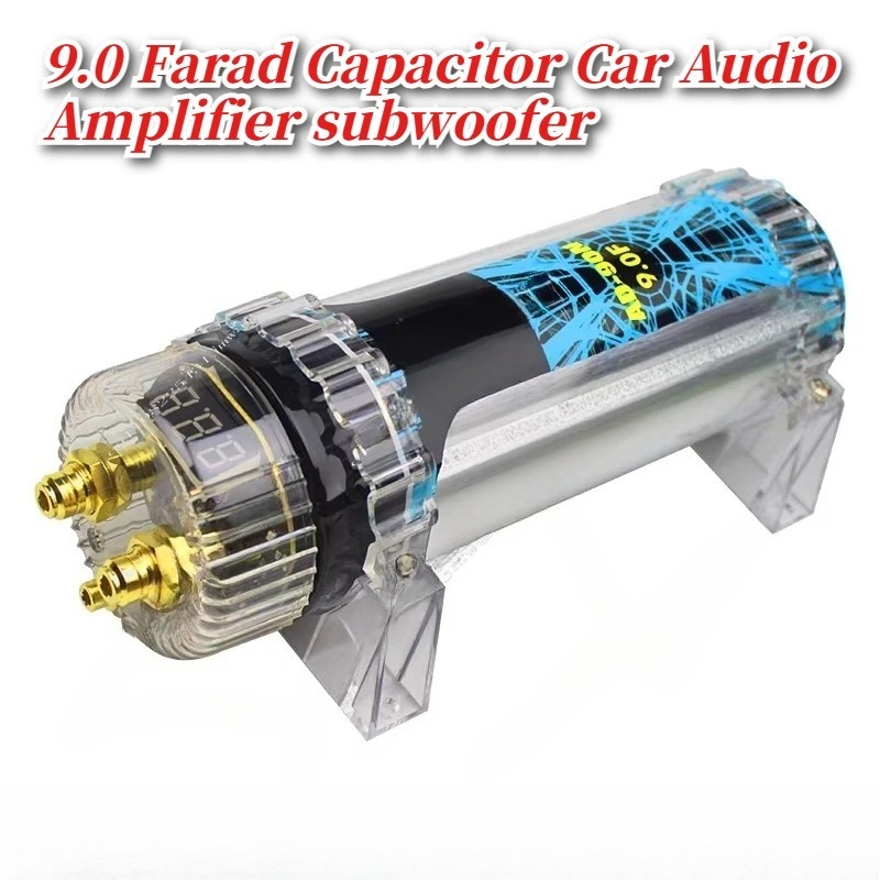 Speaker Crossover - ตัวเก็บประจุ 9.0 ฟารัด สำหรับเครื่องเสียงรถยนต์, แบตเตอรี่สำรองแบบซุปเปอร์คาปาซิเตอร์ดิจิตอลสำหรับอัพเกรดแอมพลิฟายเออร์ ซับวูฟเฟอร์