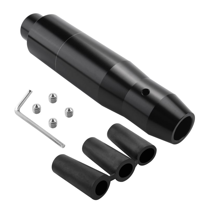 Knob Aluminum - AU33-หัวเกียร์รถยนต์แบบอัตโนมัติพร้อมปุ่มกด สำหรับรถยนต์เกียร์อัตโนมัติส่วนใหญ่ (สีดำ)