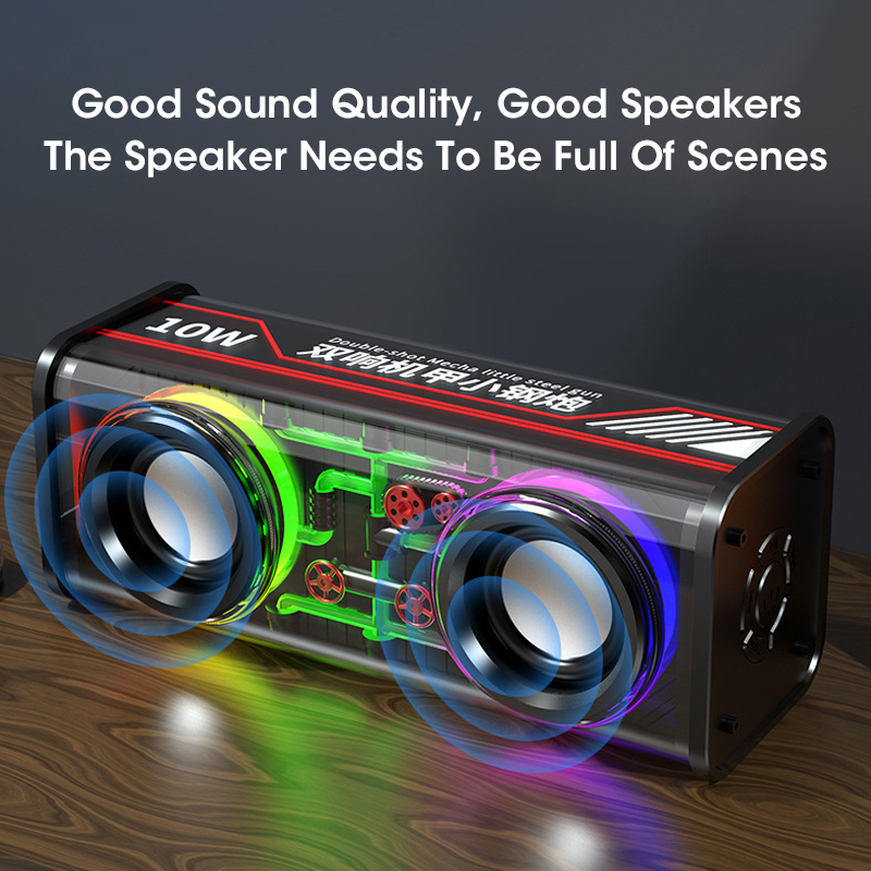 Speaker Driver - ลำโพงบลูทูธ V8 TWS 5.0 แบบพกพา เสียงคู่