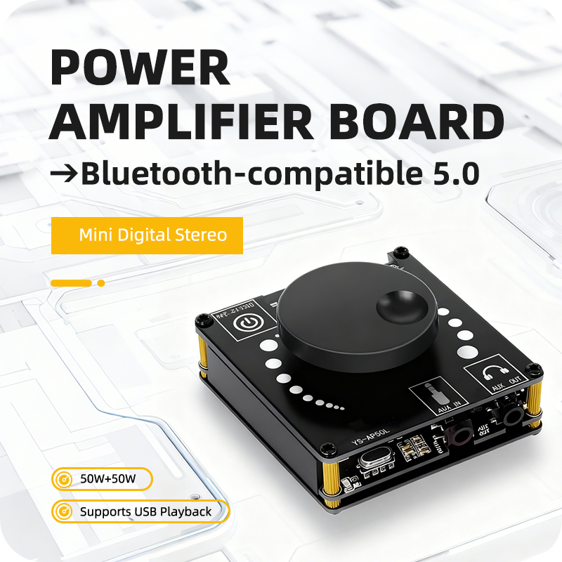 Hifi Amplifier Board - บอร์ดเพาเวอร์แอมป์ สเตอริโอ ดิจิตอลแอมพลิฟายเออร์ 50WX2 - โมดูลบอร์ดเพาเวอร์ลำโพงขนาดเล็ก