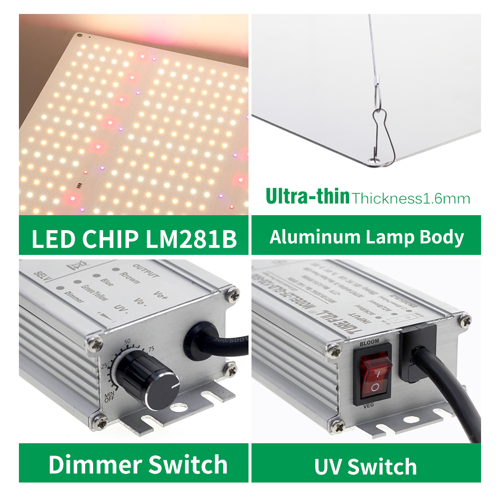 ไฟปลูกต้นไม้ในร่ม 120W/240W แผ - Knob Aluminum บทวิจารณ์และราคา