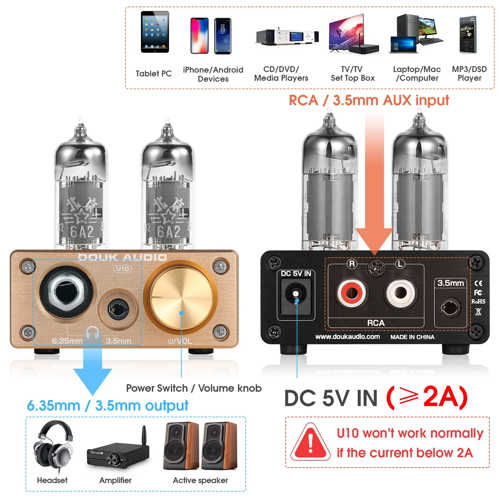 Douk Audio U10 แอมพลิฟายเออร์ห - Headphone Amplifier บทวิจารณ์และราคา