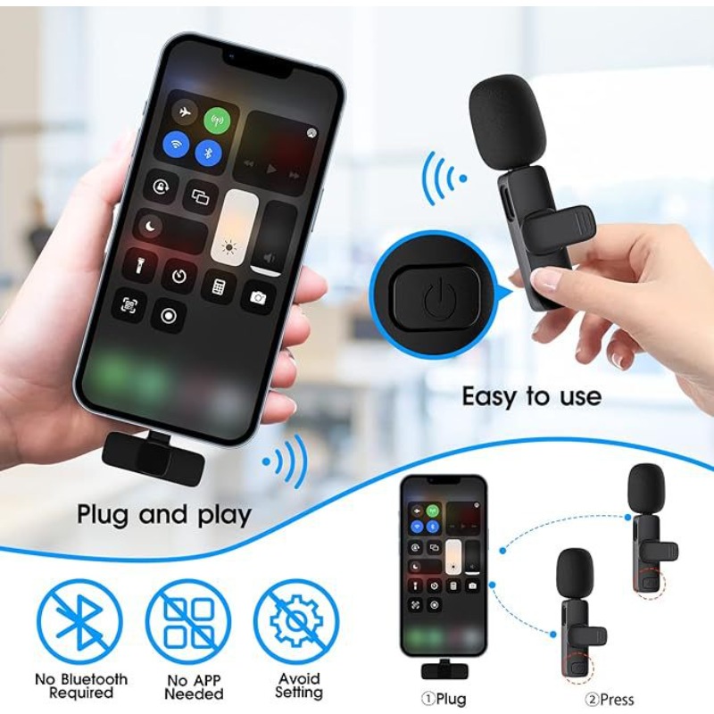 ไมโครโฟนแบบหนีบเสื้อไร้สาย 2.4 - Microphone Capsule บทวิจารณ์และราคา