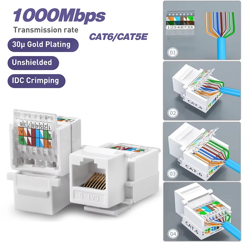 โมดูลเครือข่าย RJ45 ช่องเสียบเ - Rj45 Jack บทวิจารณ์และราคา