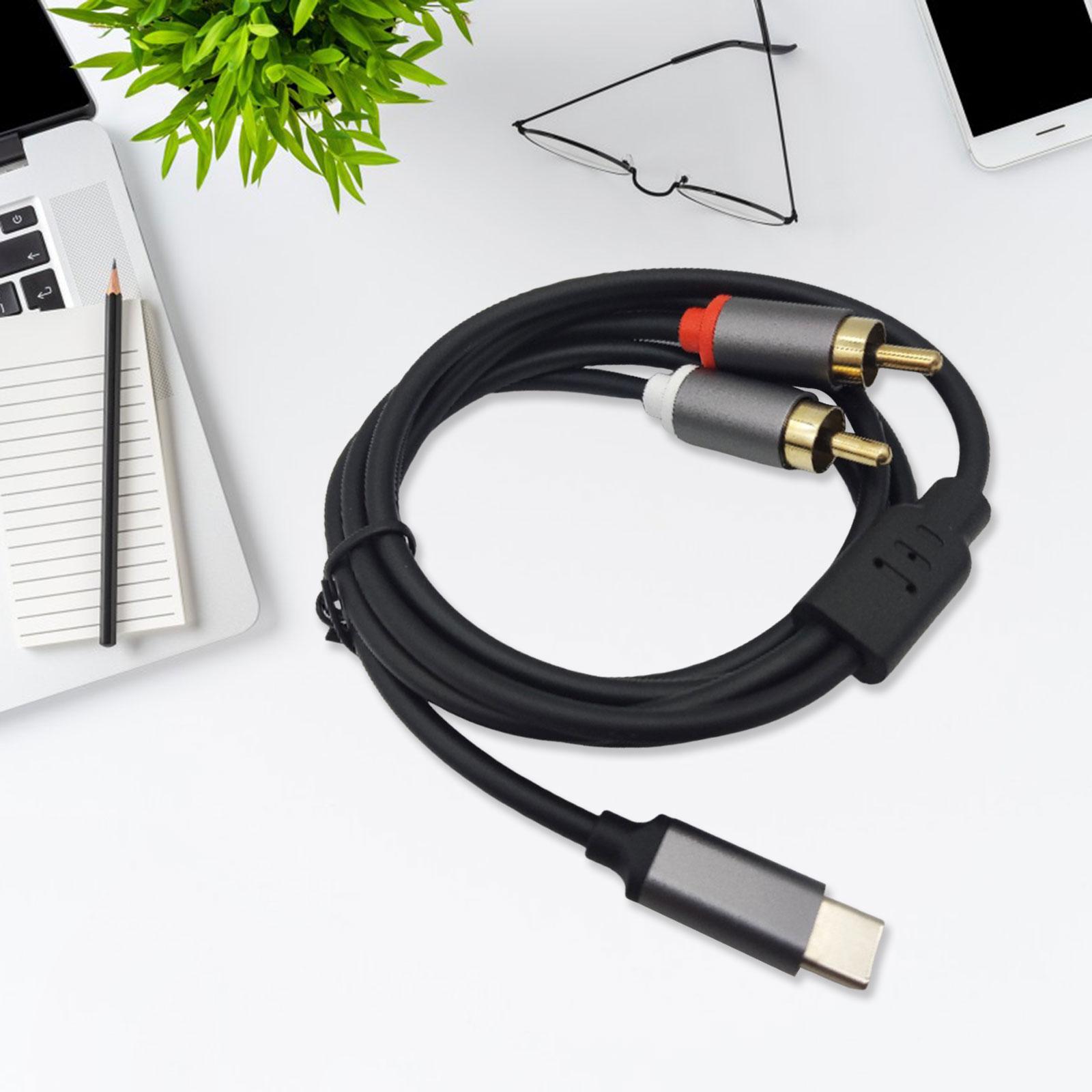 สายสัญญาณเสียงสเตอริโอ USB-C t - Audio Cable Rca บทวิจารณ์และราคา