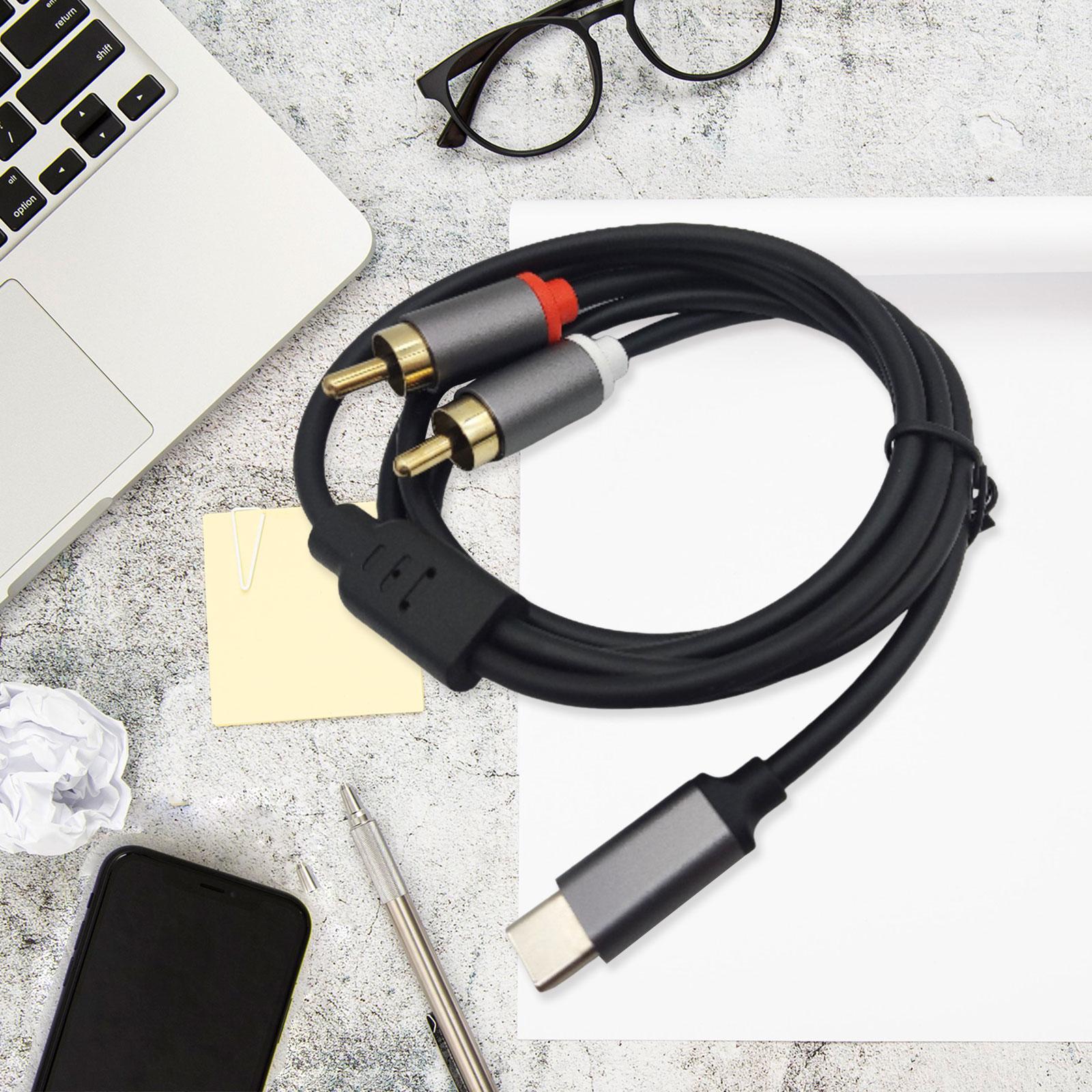สายสัญญาณเสียงสเตอริโอ USB-C t - Audio Cable Rca บทวิจารณ์และราคา