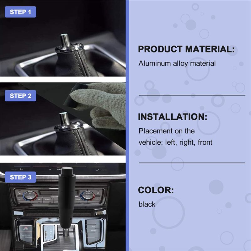 AU33-หัวเกียร์รถยนต์แบบอัตโนมั - Knob Aluminum บทวิจารณ์และราคา
