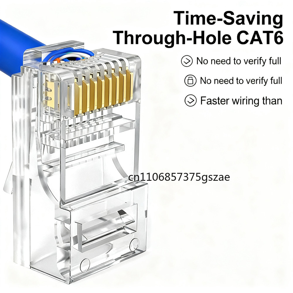 10/50/100 ชิ้น หัวคริสตัล CAT6 - Rj45 Jack บทวิจารณ์และราคา