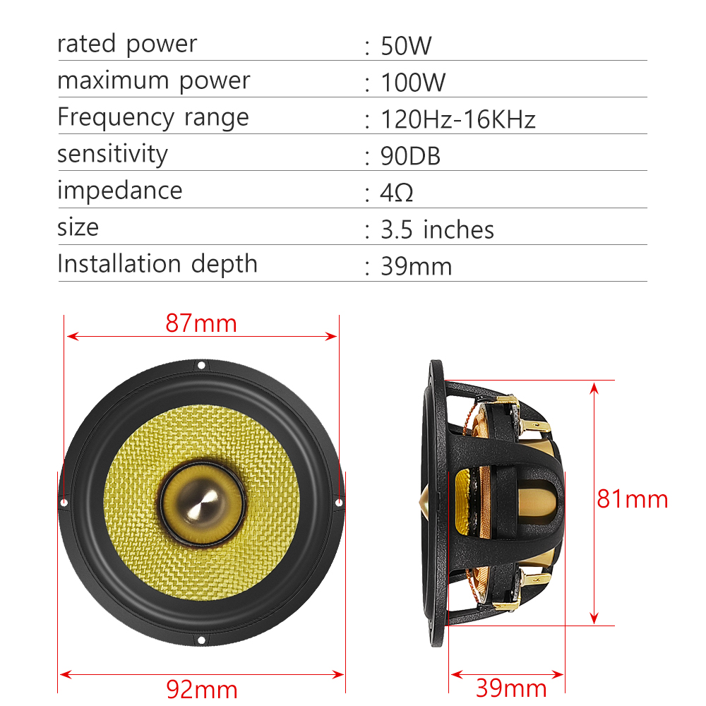ลำโพงกลางขนาด 3.5 นิ้ว แบบ Bul - Speaker Driver บทวิจารณ์และราคา